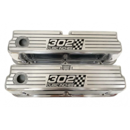 Caches Culbuteurs "302 Cubic Inches" chrome FORD 289/302/351W