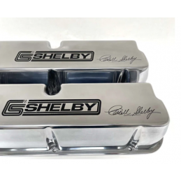 Caches Culbuteurs "Carroll Shelby Signature" chrome  FORD 289/302/351W