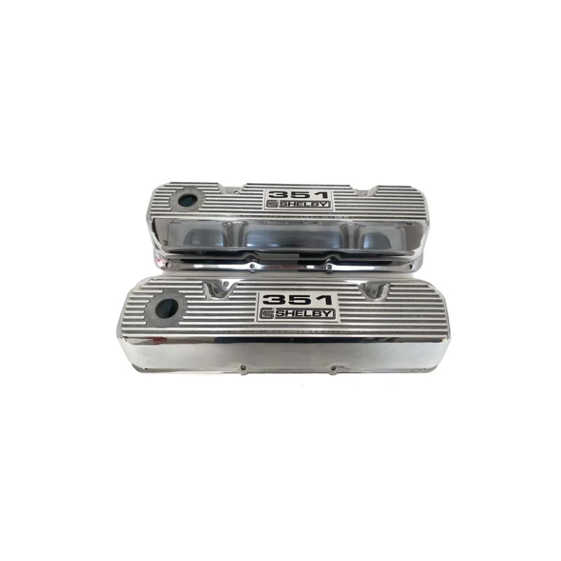 Caches Culbuteurs "351 CShelby" chrome Style 2 FORD 351C/351M/400/408