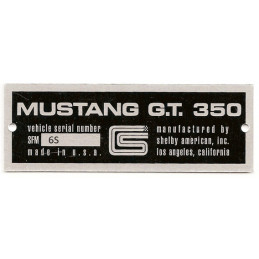 Plaque châssis Mustang GT350 - 6S