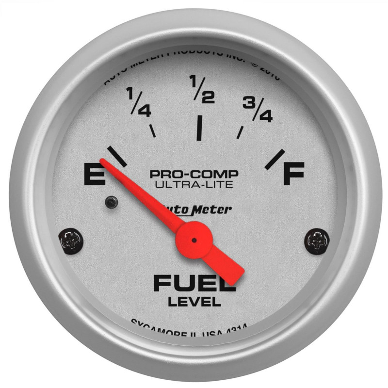 Jauge de niveau de carburant - Blanche - Auto Meter