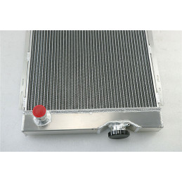 Radiateur en aluminium 3 Row - Carénage Alu - Ventilateur électrique - Ford Mustang 1965 1966