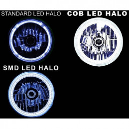 Kit de phares 7 LED - Halo Angel Eye -  Crystal - 4000 Lumens