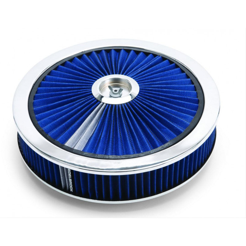 Filtre à air rond 14" Edelbrock - Pro Flo High Flow Serie - Bleu