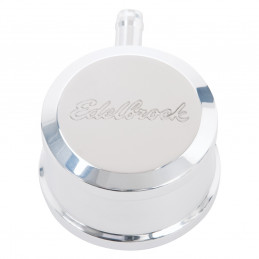 Bouchon de cache culbuteurs avec PCV - Aluminium CHROME - Push In - EDELBROCK