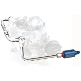 Conduite d'alimentation en carburant Edelbrock chrome double - EDL-8133