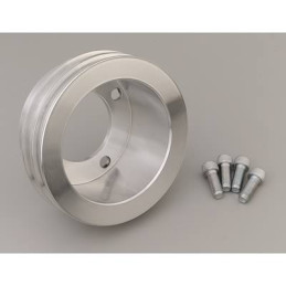 Poulie vilebrequin aluminium 5.5" - 2 crans - 4 Pts de fixation