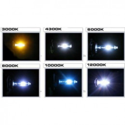 Kit de phares 7" HID XENON - Type GLASS - White 6000 K