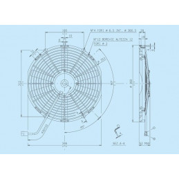 Ventilateur électrique 13" - SPAL -1032 CFM - PULL