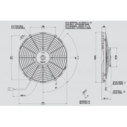 Ventilateur électrique 12" - SPAL -1227 CFM - PULL