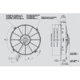 Ventilateur électrique 12" - SPAL -1640 CFM - PULL